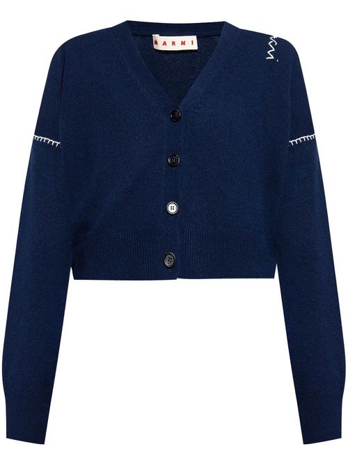 Cropped cardigan - Blue