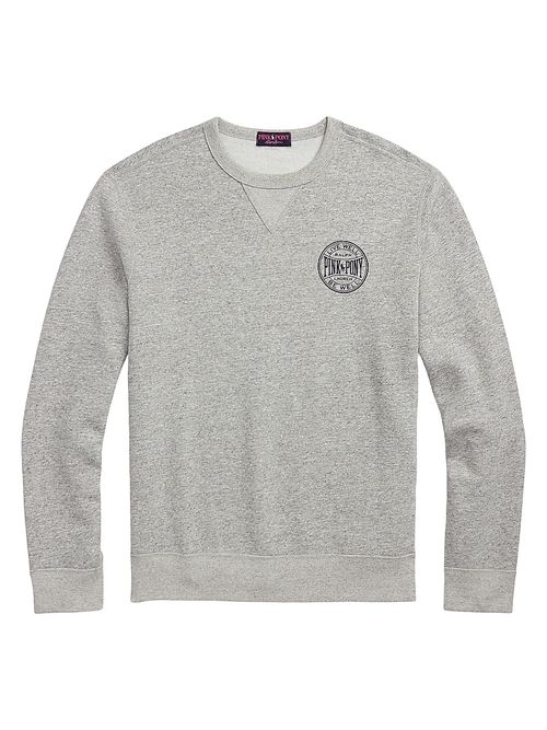Men's Pink Pony Vintage Fleece Crewneck Sweater - Dark Vintage Heather