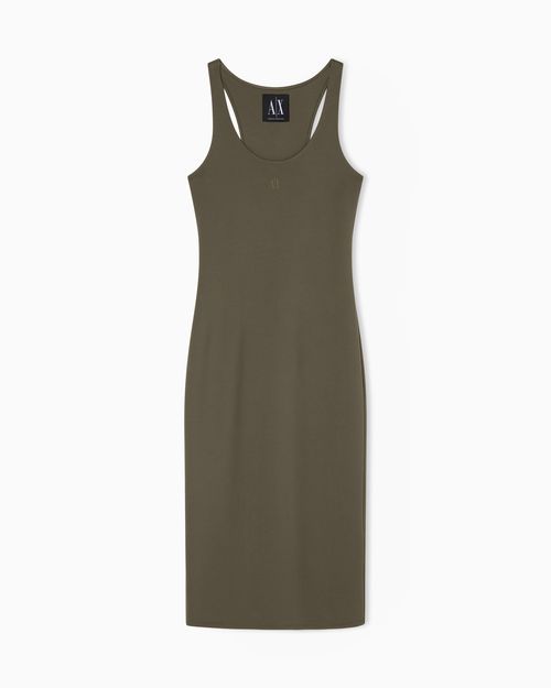 Midi dress in stretch fabric