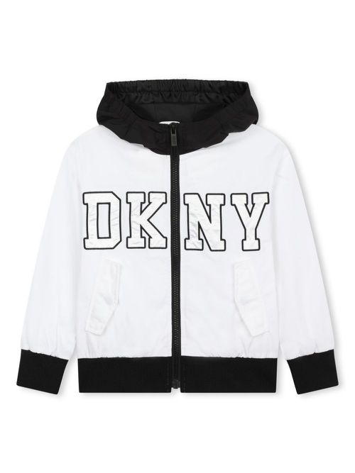 Logo-print hooded jacket - White