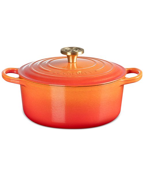 Signature 4.5-Qt. Flamme Doree Round Dutch Oven with Crucible Knob - 100th Anniversary Edition - Flamme Dor