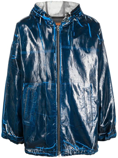 Coated denim jacket - Blue