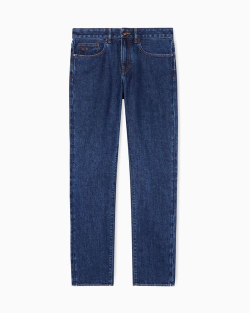 Skinny Jeans in Faded Blue Stretch Denim