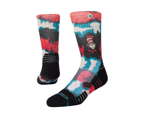 Feel 360 - Dr. Seuss Cat In The Hat Hike Black Crew Socks A558C20CAT-BLK