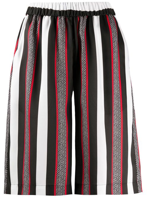 Striped bermuda shorts - Black