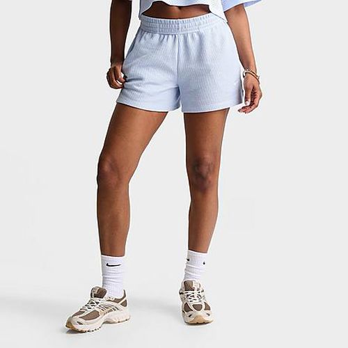Women's Sportswear Chill Waffle Loose Mid-Rise Shorts in Hydrogen Blue/Sail
