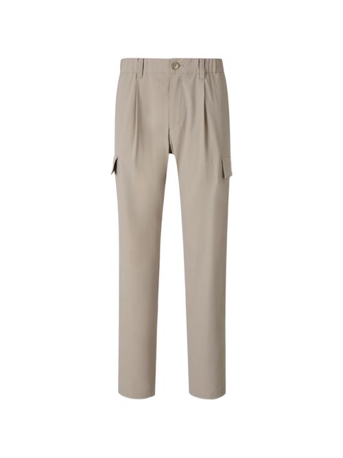 Melange-Effect Pleated Trousers for Men
