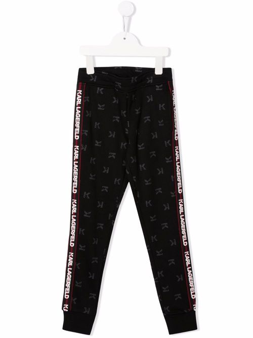 Logo-tape track pants - Black