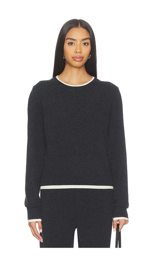 Artless Forever Tove Layered Cashmere Crewneck in Charcoal. - L also in M, S