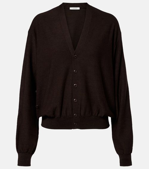 Twisted wool-blend cardigan