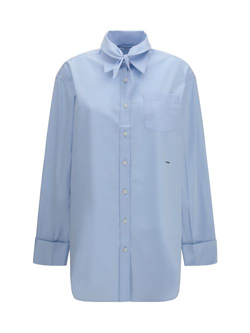 Oversized Cotton Shirt — Blue
