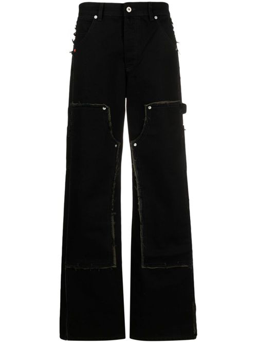 Rebuilt wide-leg carpenter jeans - Black