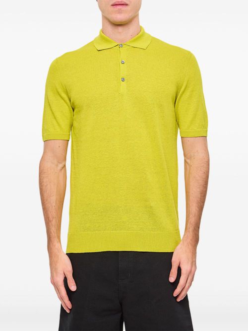 Drumohr linen-cotton polo shirt - Yellow