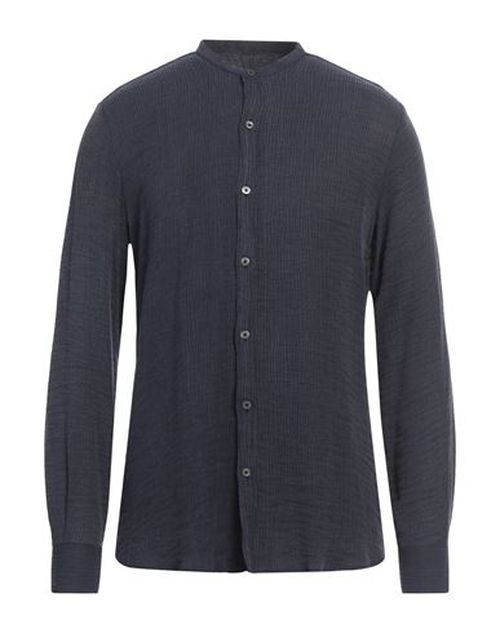 Patrizio Piscaglia Man Shirt Navy Size 16 Viscose, Polyamide