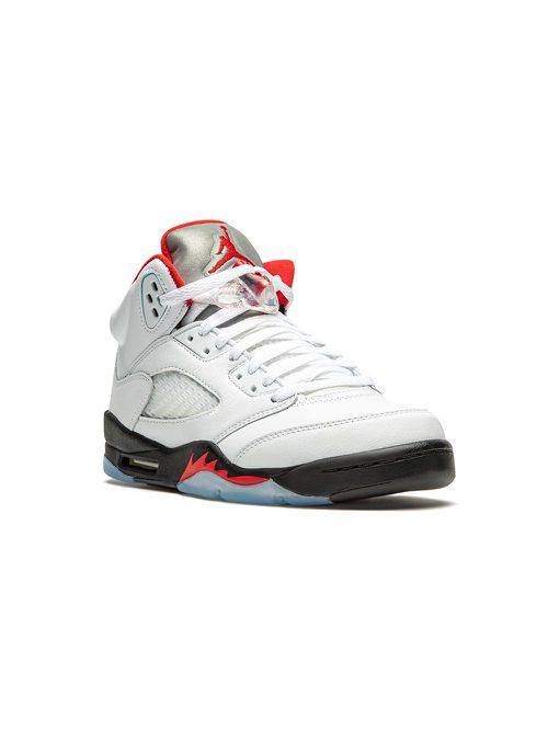 Air Jordan 5 Retro "Fire Red Silver Tongue" sneakers - White