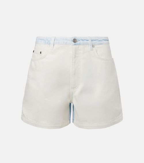 Mid-rise denim shorts