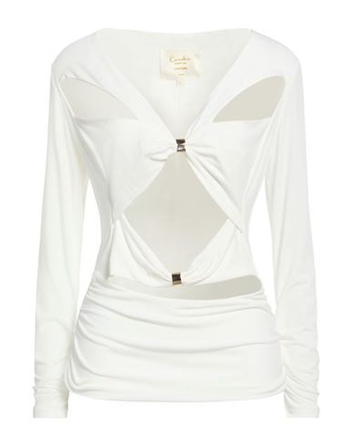 Woman Top White Size 10 Polyamide, Elastane