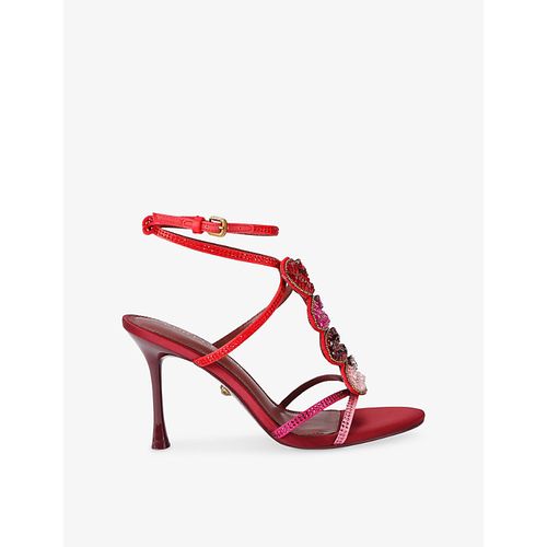 Womens Kiss Satin Heeled Sandals
