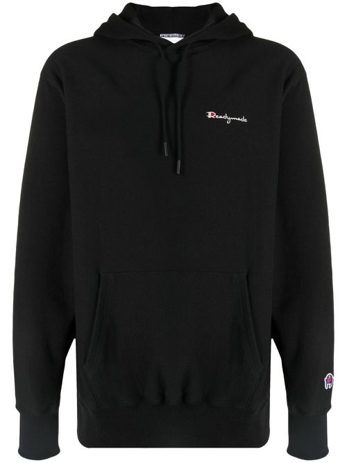 Embroidered hoodie - Black