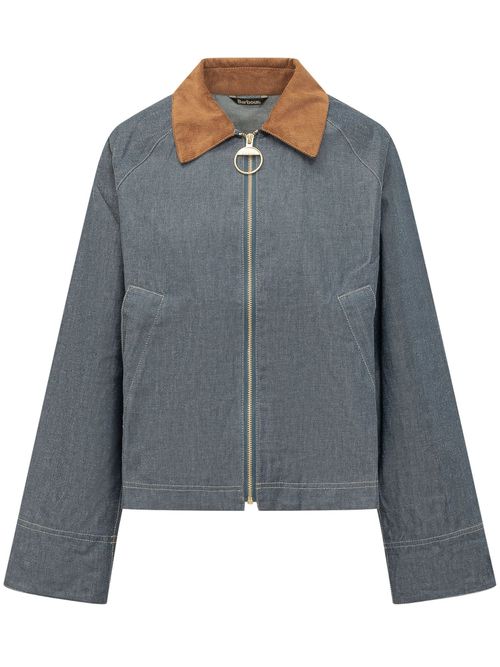 Zip Closure Jacket with Velvet Collar for SS26