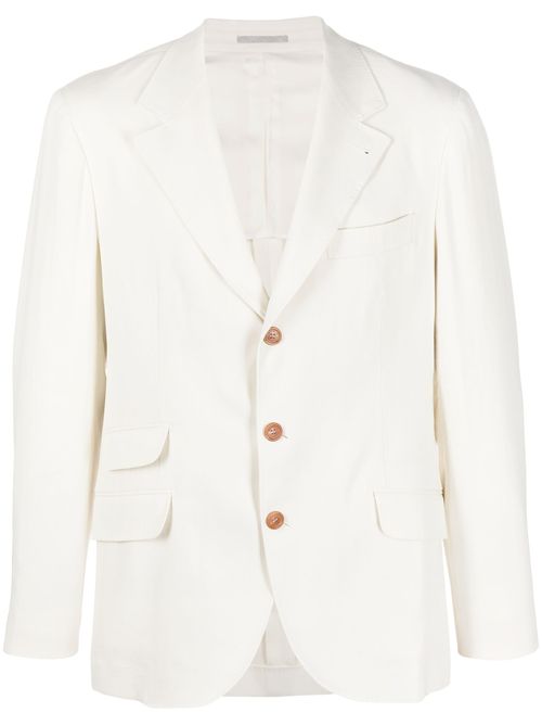 Single-breasted blazer - Neutrals