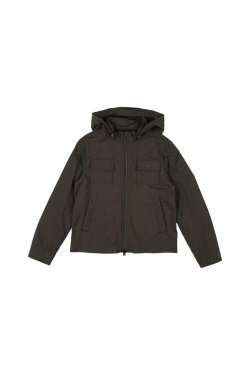 Hooded Nylon Jacket — Green