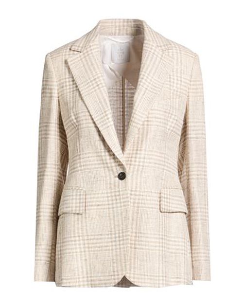 Woman Blazer Beige Size 2 Viscose, Wool, Linen