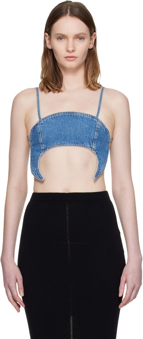 Blue Denim Moon Bra Top