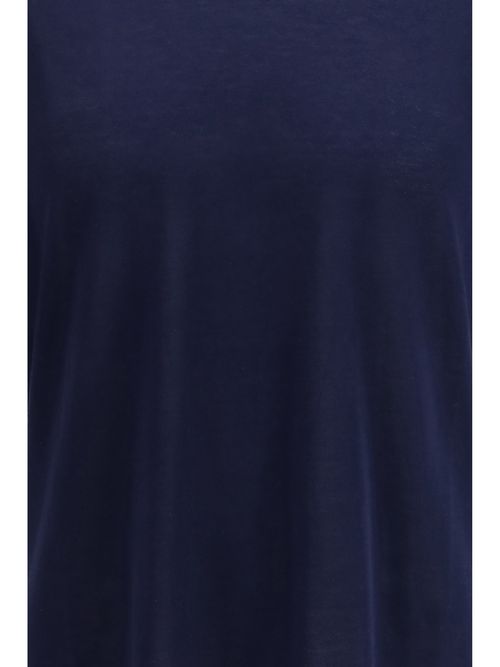 Cotton Knitted T-Shirt — Navy