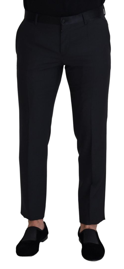Virgin Wool and Silk Trousers — Black
