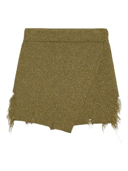 A Paper Kid ripped mini skirt - Green