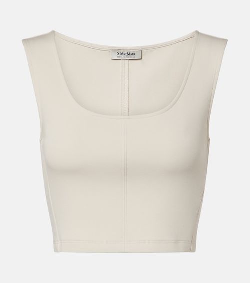 Dire cotton-blend jersey crop top