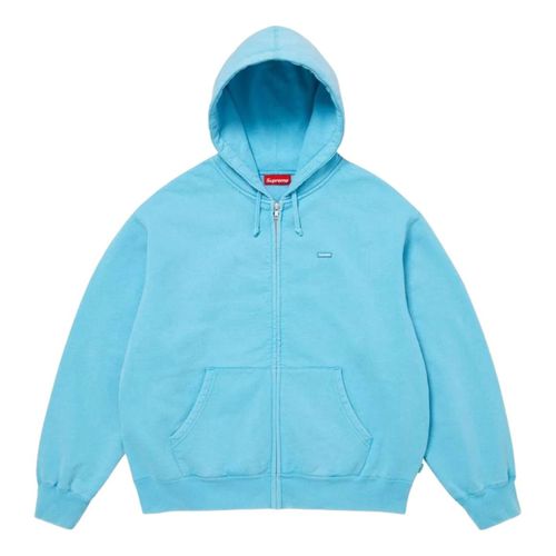 SS26 Small Box Zip Up Hooded Sweatshirt 'Light Blue'