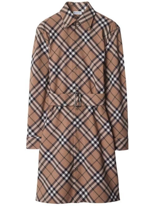 Checked shirt dress