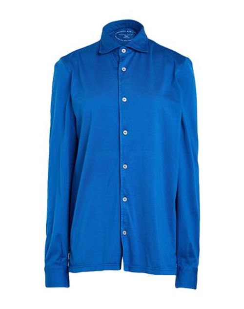 Man Shirt Blue Size 40 Organic cotton