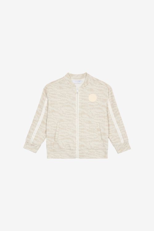Zip-up Sweatshirt With Tiger Skin Print - Male Boys (4