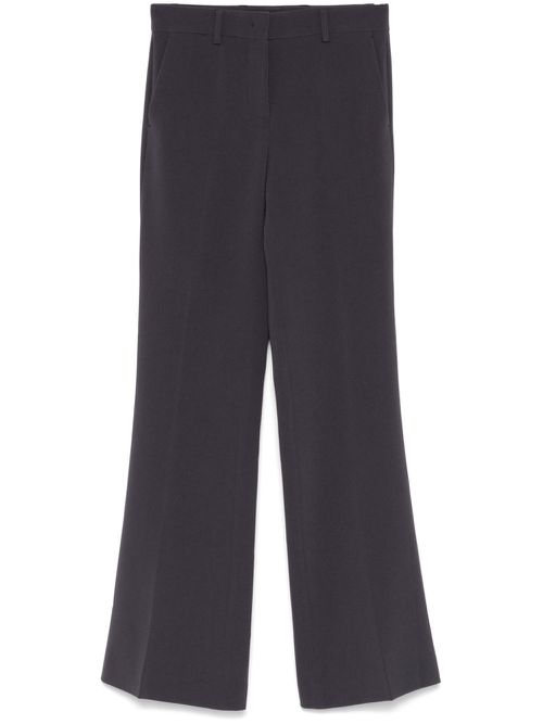 Crepe-texture trousers - Grey