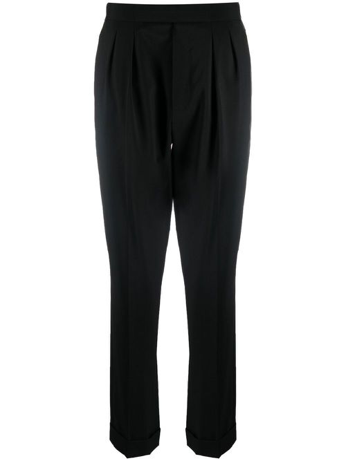 Seina pleat-detail trousers - Black