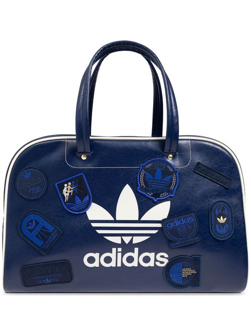 Logo-patches tote bag - Blue