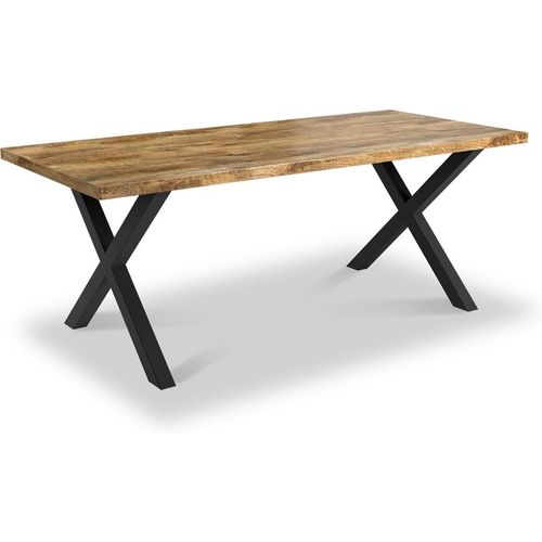 Tobiah 180cm Mango Wood Dining Table with X Leg Design | Roseland