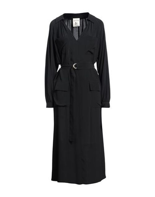 Semicouture Woman Midi dress Black Size 4 Acetate, Silk