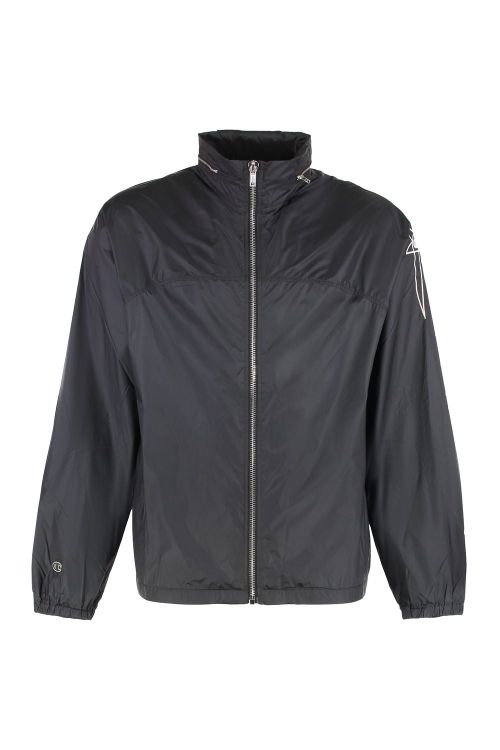 X Champion Embroidered-logo Concealed-hood Lightweight Jacket
