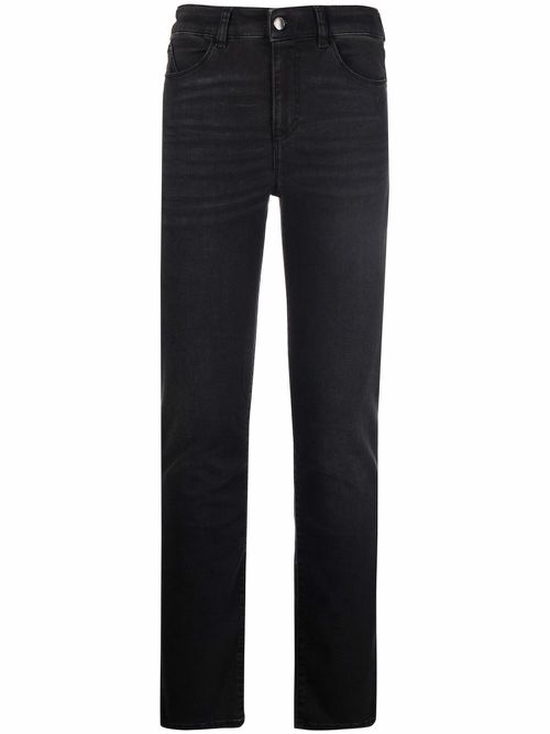 Logo-patch skinny trousers - Black