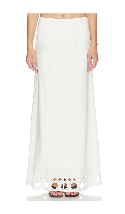 Yellow The Label x REVOLVE Silas Linen Skirt in White. S. Also in XS, M