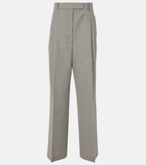 Róhe Gingham wool-blend wide-leg pants