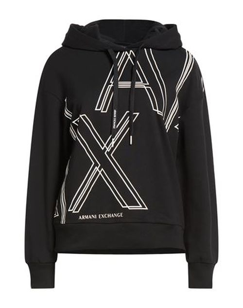 Woman Sweatshirt Black Size L Cotton, Polyester