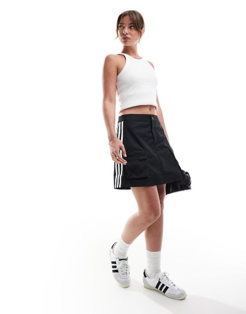 Adidas Originals cargo mini skirt in black