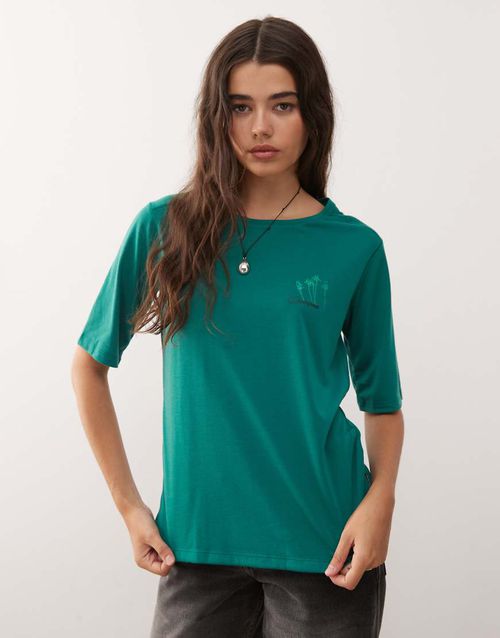 T-shirt women's coneflower short sleeve tee in dark green