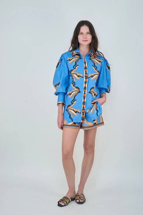 Bali Tiger Ocean Shirt In Blue