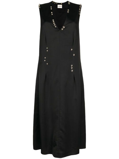 The Mello V-neck midi dress - Black